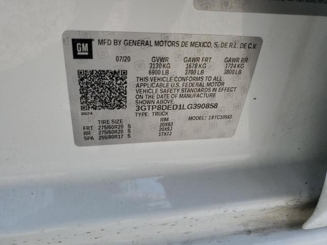 2020 GMC Sierra C1500 Slt VIN: 3GTP8DED1LG390858 Lot: 55619684