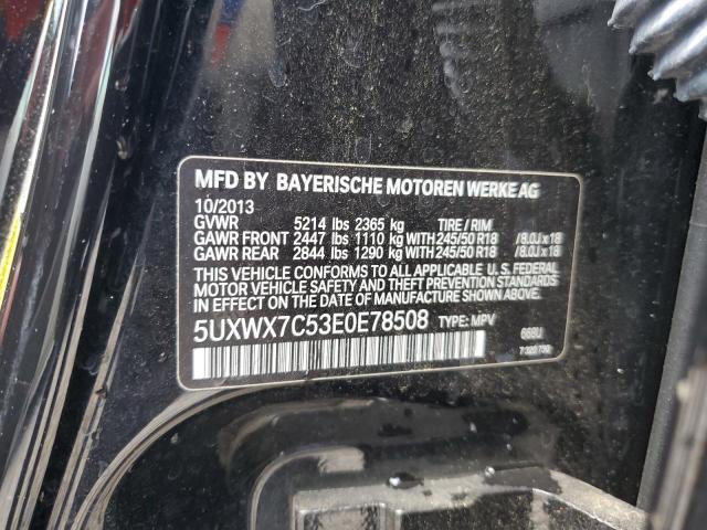 2014 BMW X3 xDrive35I VIN: 5UXWX7C53E0E78508 Lot: 53149914