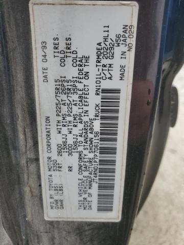 1993 Toyota Pickup 1/2 Ton Short Wheelbase VIN: JT4RN01P7P7061156 Lot: 57256604