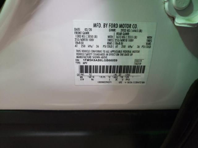 2020 Ford Explorer Police Interceptor VIN: 1FM5K8AB8LGB66059 Lot: 54544614