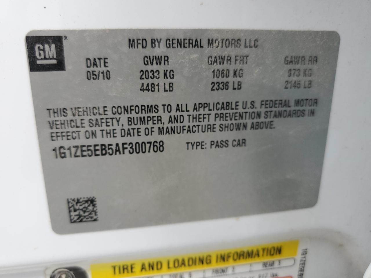 1G1ZE5EB5AF300768 2010 Chevrolet Malibu Ltz