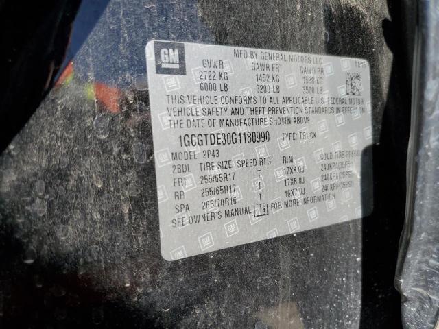 2016 Chevrolet Colorado Z71 VIN: 1GCGTDE30G1180990 Lot: 56156924