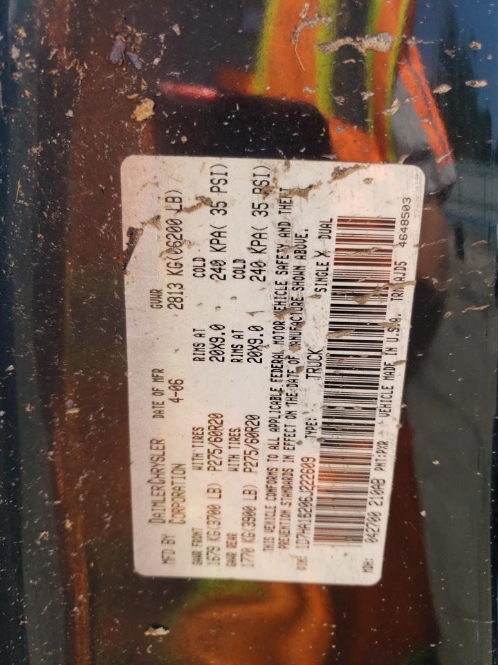 1D7HA16206J222609 2006 Dodge Ram 1500 St