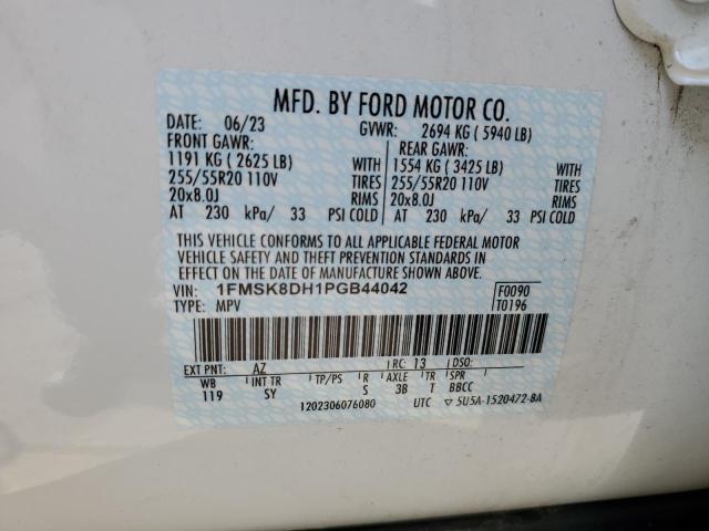 2023 Ford Explorer Xlt VIN: 1FMSK8DH1PGB44042 Lot: 54919804