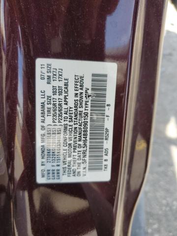 2011 Honda Odyssey Exl VIN: 5FNRL5H64BB090150 Lot: 55650964