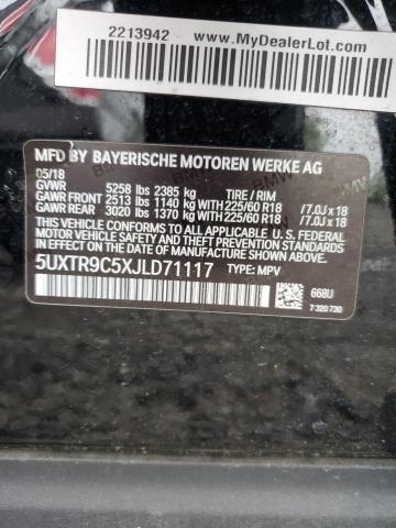 2018 BMW X3 xDrive30I VIN: 5UXTR9C5XJLD71117 Lot: 53189814