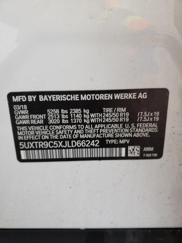 5UXTR9C5XJLD66242 2018 BMW X3 xDrive30I