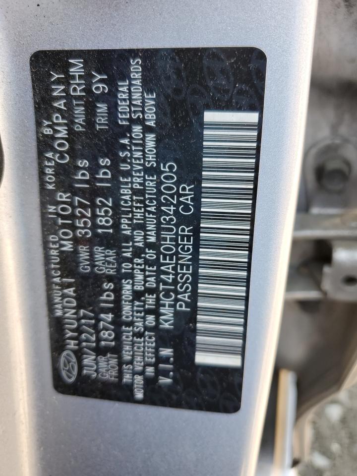 KMHCT4AE0HU342005 2017 Hyundai Accent Se