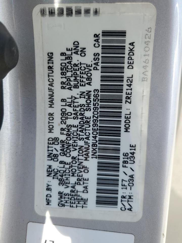 1NXBU40E99Z095563 2009 Toyota Corolla Base