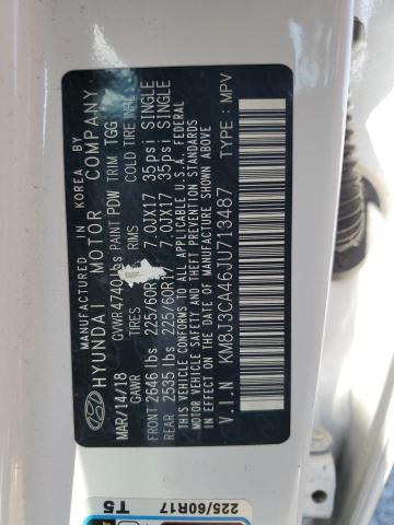 2018 Hyundai Tucson Sel VIN: KM8J3CA46JU713487 Lot: 54983954