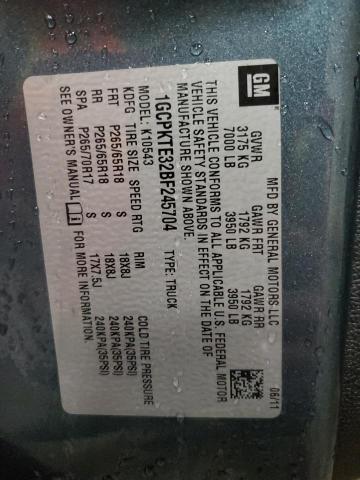 2011 Chevrolet Silverado K1500 Ltz VIN: 1GCPKTE32BF245704 Lot: 54562914