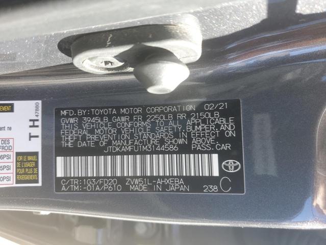 2021 Toyota Prius Special Edition VIN: JTDKAMFU1M3144586 Lot: 56448024