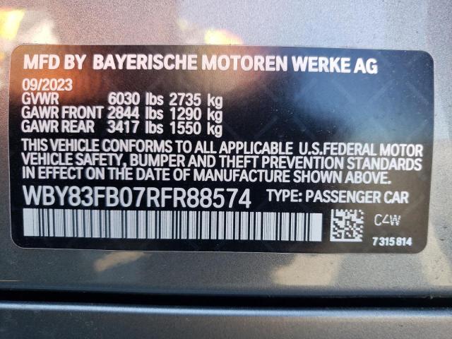 2024 BMW I4 XDRIVE - WBY83FB07RFR88574