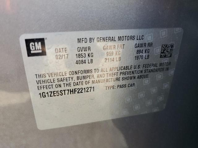 2017 Chevrolet Malibu Lt VIN: 1G1ZE5ST7HF221271 Lot: 55291834