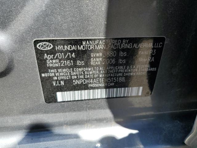 2014 Hyundai Elantra Se VIN: 5NPDH4AE1EH515188 Lot: 54935764