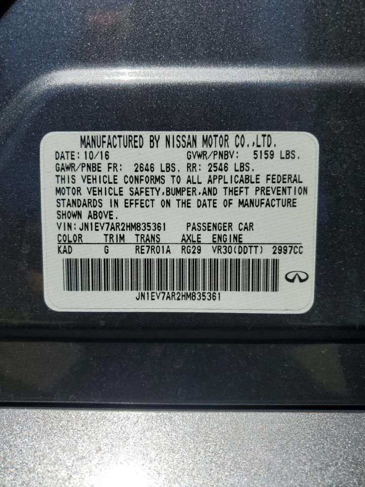 JN1EV7AR2HM835361 2017 Infiniti Q50 Premium