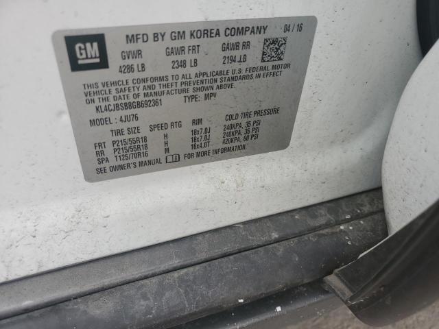 2016 BUICK ENCORE CON - KL4CJBSB8GB692361