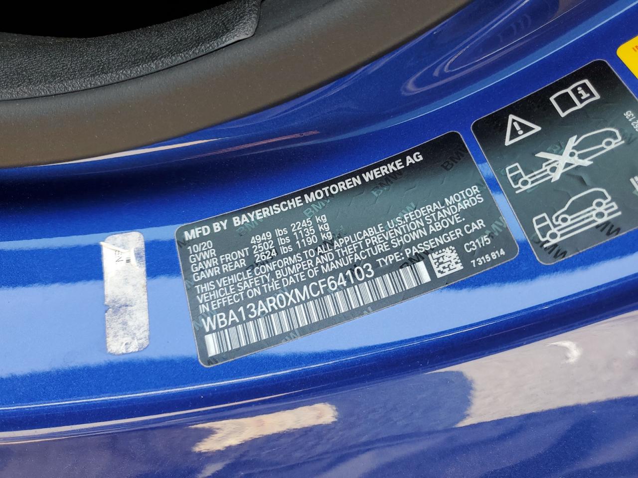 WBA13AR0XMCF64103 2021 BMW M440Xi