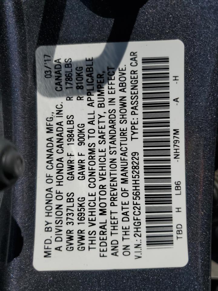 2HGFC2F56HH528229 2017 Honda Civic Lx