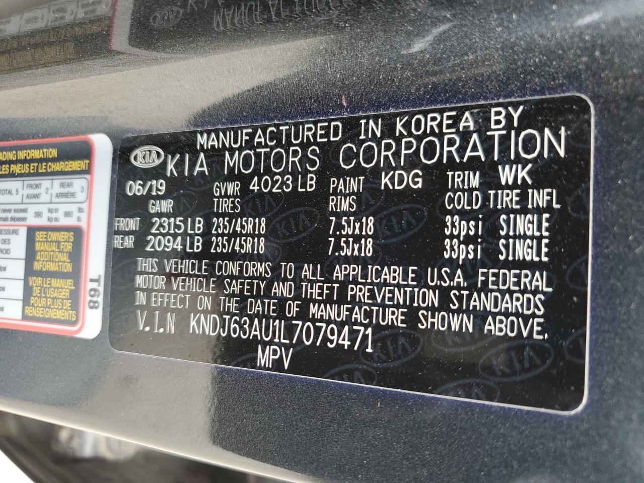 KNDJ63AU1L7079471 2020 Kia Soul Gt Line