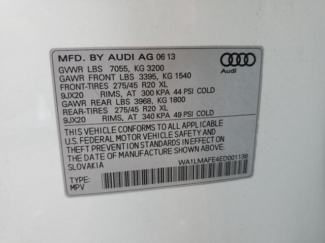 2014 Audi Q7 Premium Plus VIN: WA1LMAFE4ED001138 Lot: 56855924