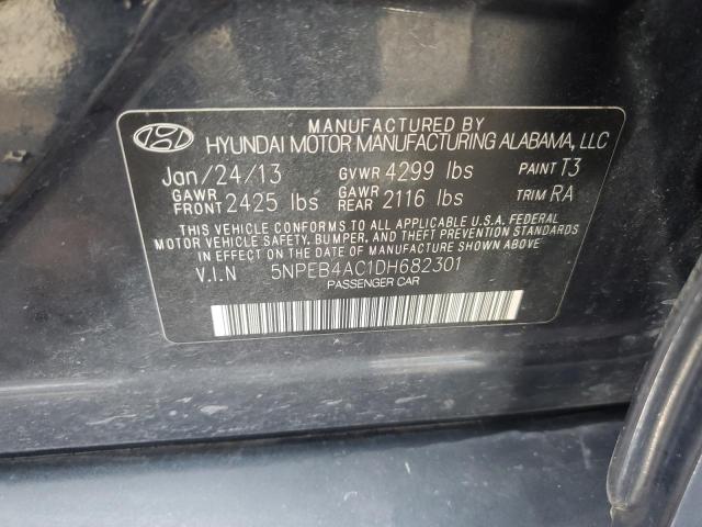 2013 Hyundai Sonata Gls VIN: 5NPEB4AC1DH682301 Lot: 54048444