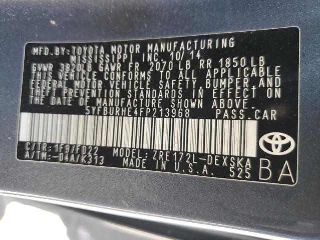 2015 Toyota Corolla L VIN: 5YFBURHE4FP213968 Lot: 54461474