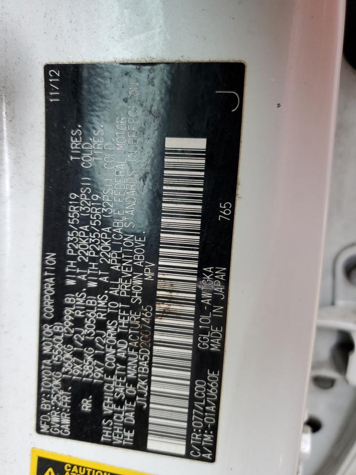 JTJZK1BA5D2007465 2013 Lexus Rx 350