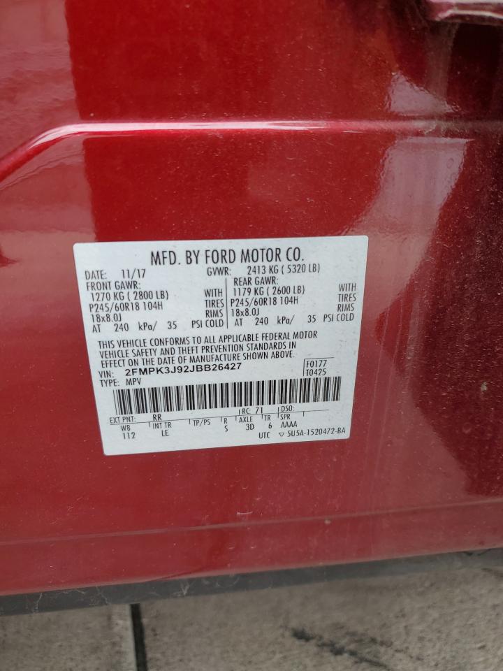 2FMPK3J92JBB26427 2018 Ford Edge Sel