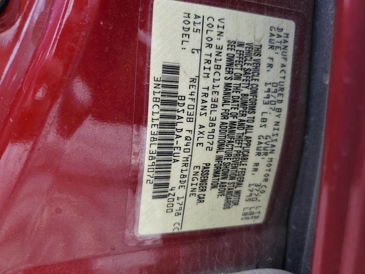 3N1BC11E38L389072 2008 Nissan Versa S