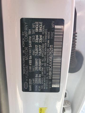 2021 HYUNDAI KONA SEL P - KM8K6CAAXMU752511