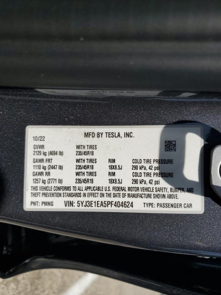 5YJ3E1EA5PF404624 2023 Tesla Model 3