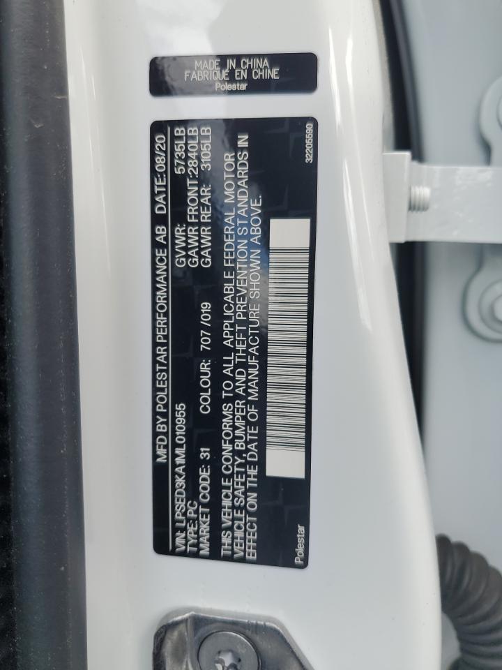 LPSED3KA1ML010955 2021 Polestar 2