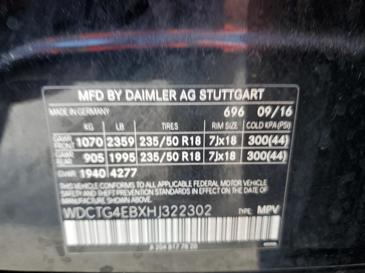 WDCTG4EBXHJ322302 2017 Mercedes-Benz Gla 250