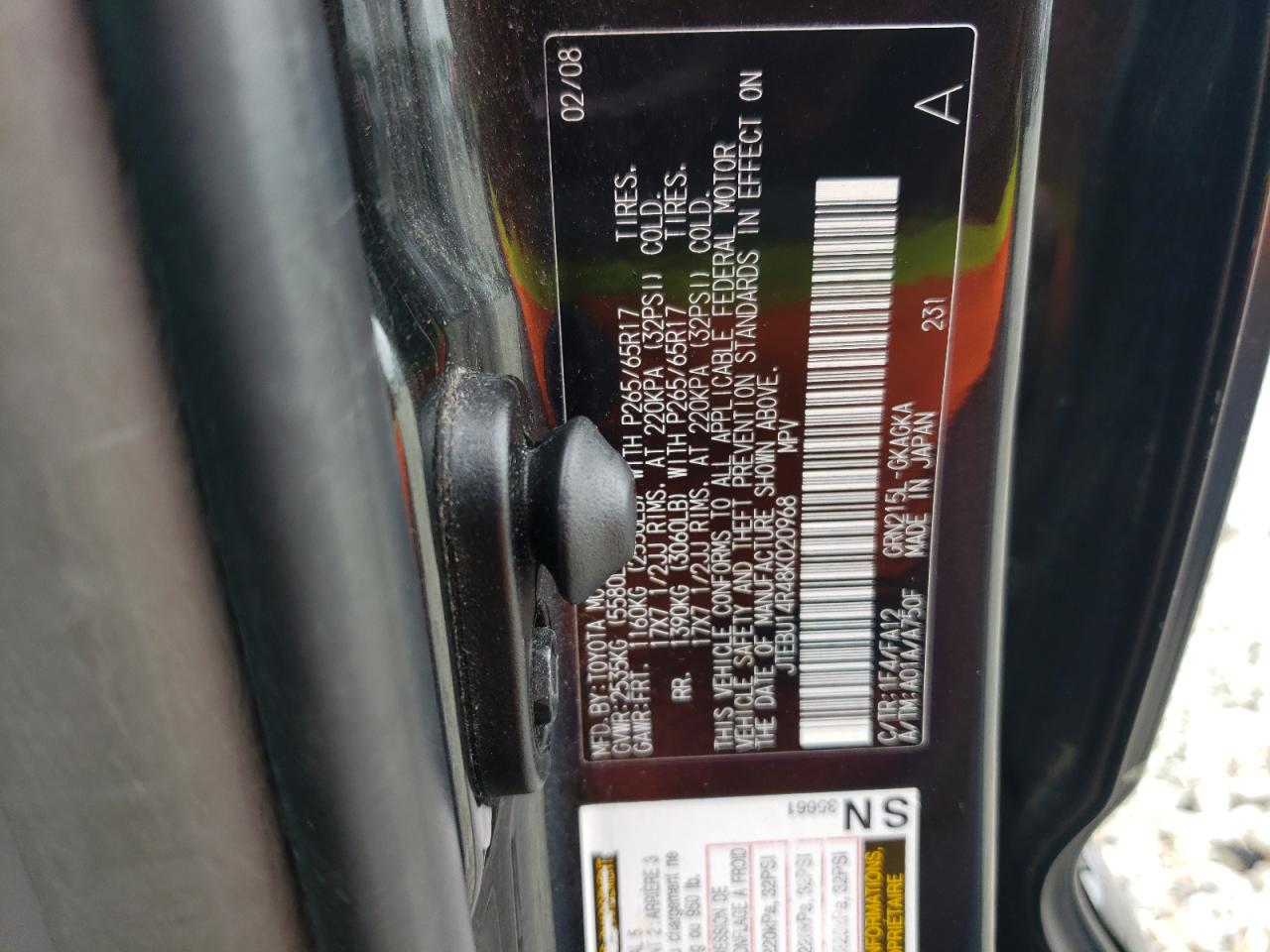 JTEBU14R48K020968 2008 Toyota 4Runner Sr5