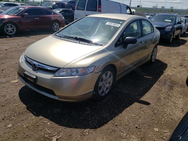 HONDA CIVIC LX 2007 tan  gas 1HGFA16517L143212 photo #1