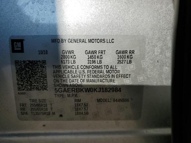 2019 Buick Enclave Essence VIN: 5GAERBKW0KJ182984 Lot: 54970294