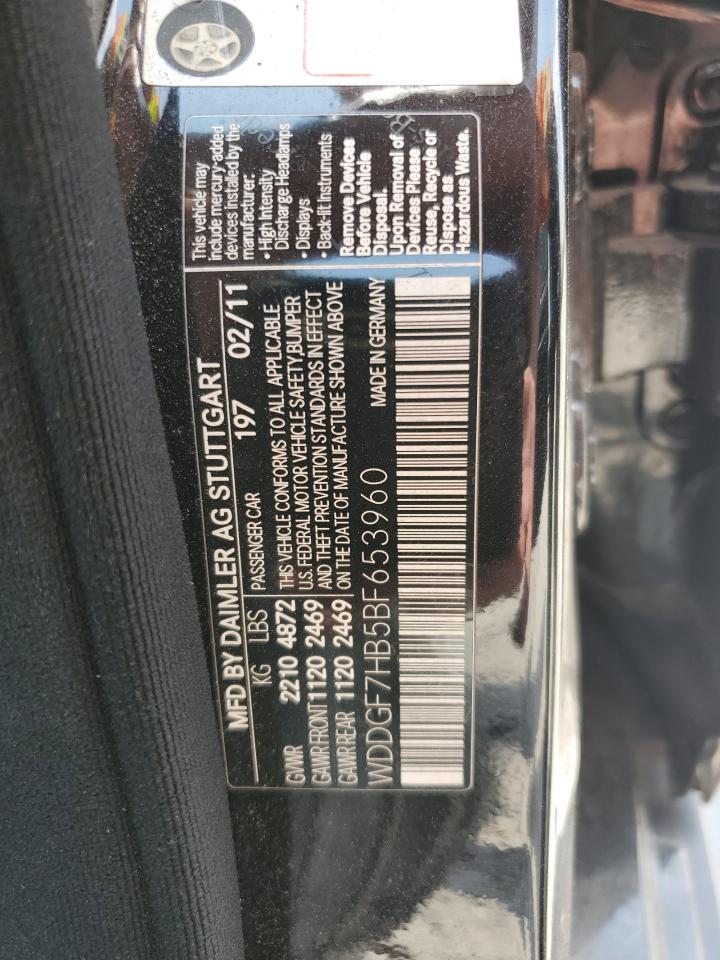 WDDGF7HB5BF653960 2011 Mercedes-Benz C 63 Amg