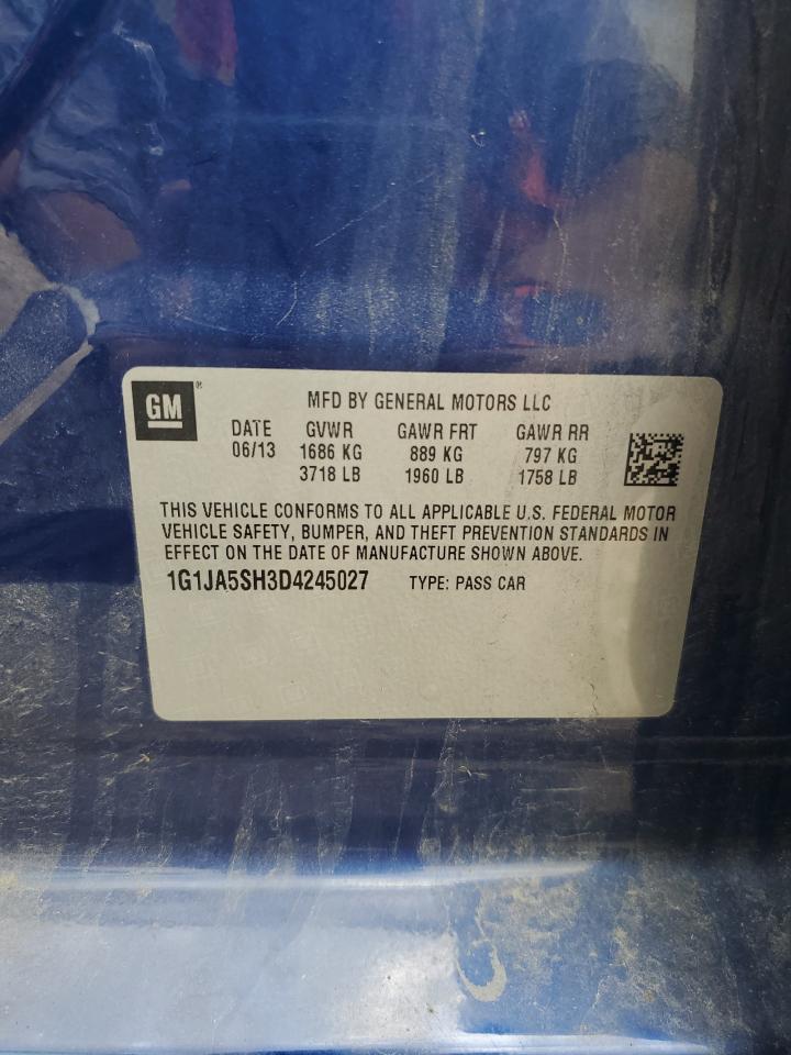 1G1JA5SH3D4245027 2013 Chevrolet Sonic Ls