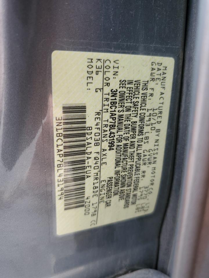 3N1BC1AP7BL431994 2011 Nissan Versa S