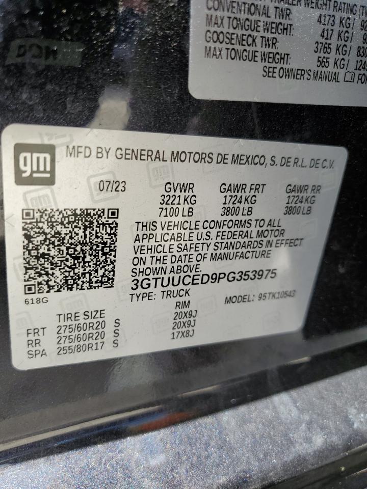 3GTUUCED9PG353975 2023 GMC Sierra K1500 Elevation