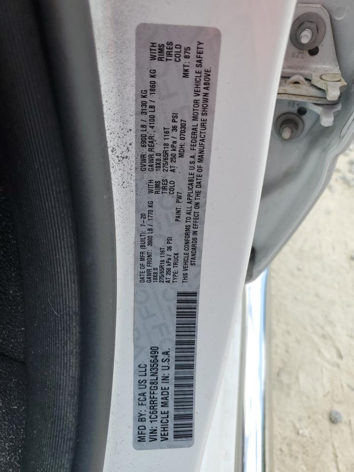 1C6RRFFG8LN356490 2020 Ram 1500 Big Horn/Lone Star