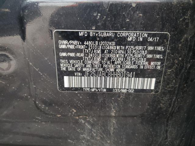 2017 Subaru Forester 2.5I VIN: JF2SJABC8HH801941 Lot: 55929704