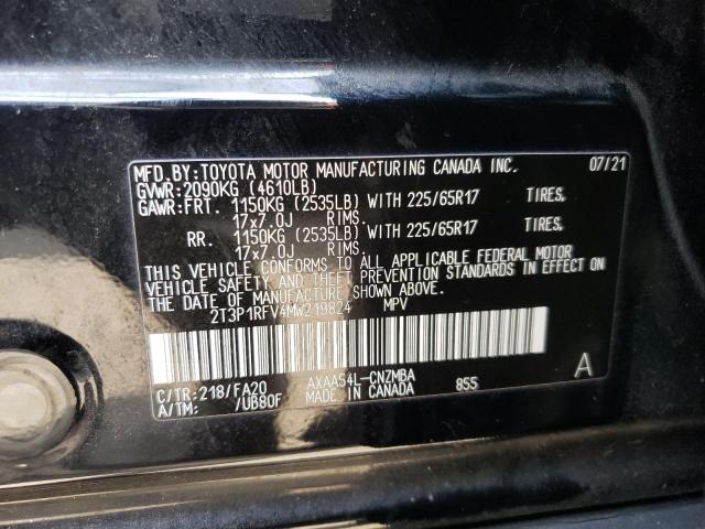 2021 Toyota Rav4 Xle VIN: 2T3P1RFV4MW219824 Lot: 55159364