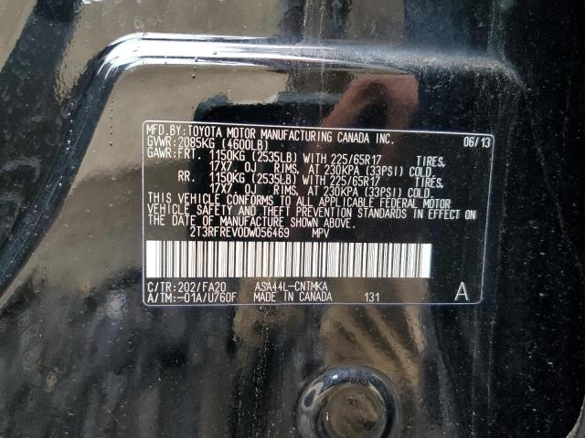2013 Toyota Rav4 Xle VIN: 2T3RFREV0DW056469 Lot: 54980624