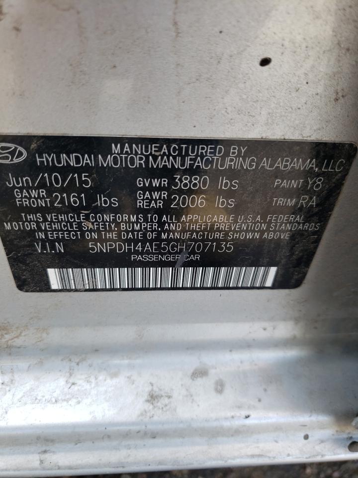 5NPDH4AE5GH707135 2016 Hyundai Elantra Se