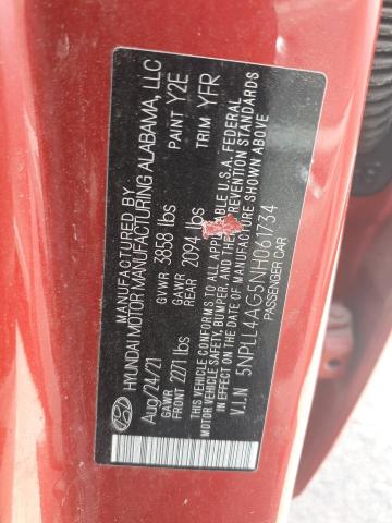 2022 Hyundai Elantra Se VIN: 5NPLL4AG5NH061734 Lot: 46496334