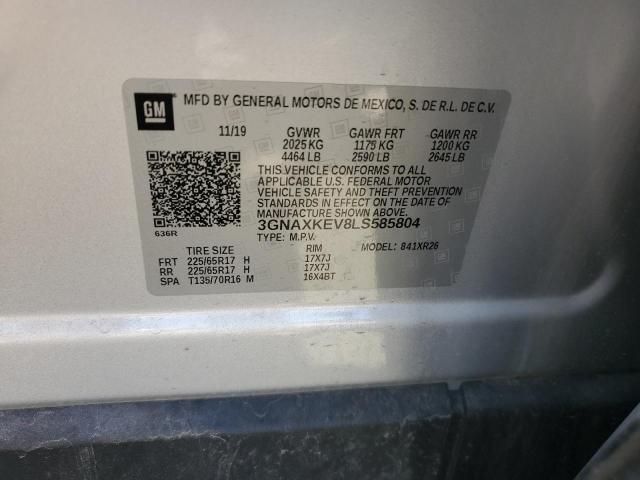 2020 Chevrolet Equinox Lt VIN: 3GNAXKEV8LS585804 Lot: 56872724