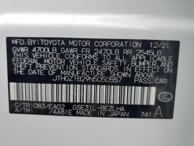 2022 Lexus Is 350 F-Sport VIN: JTHGZ1B29N5050557 Lot: 55361454