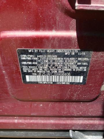 2016 SUBARU FORESTER 2 - JF2SJAFC2GH498406